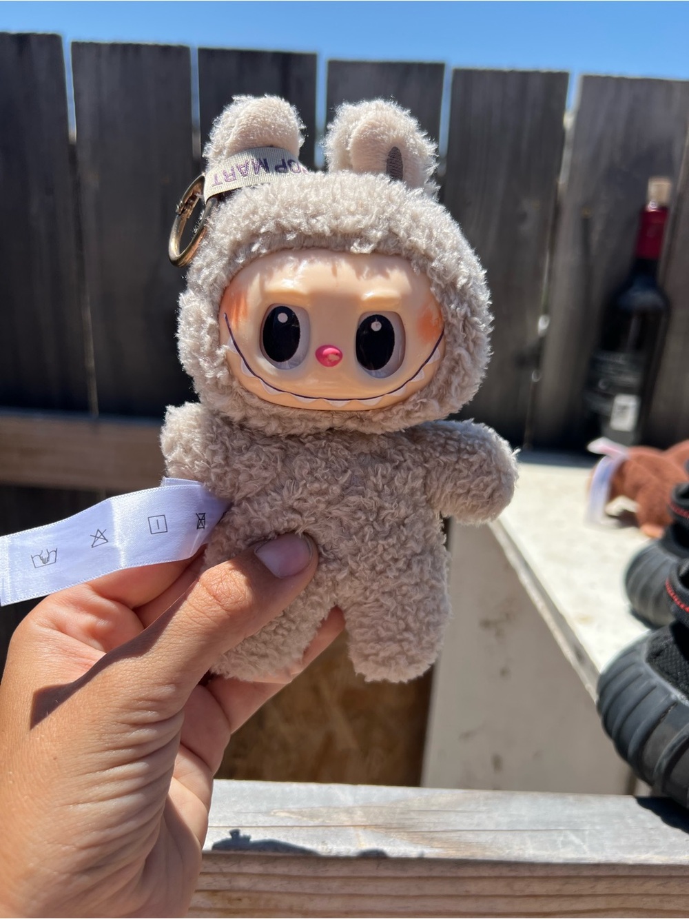 POP MART Labubu V1 Exciting Macaron The Monsters Sesame Bean Plush Keychain